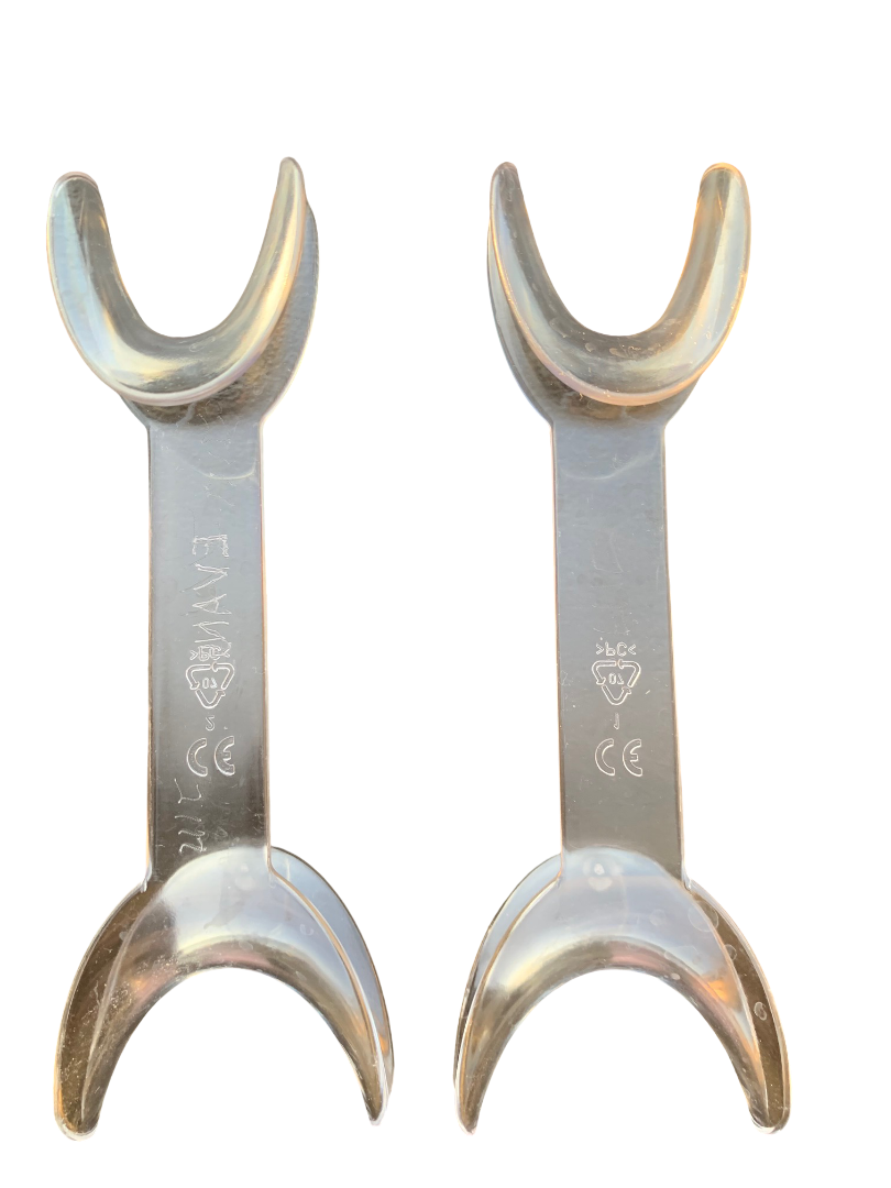 Photograph of an orthodontic cheek retractor (style 2).